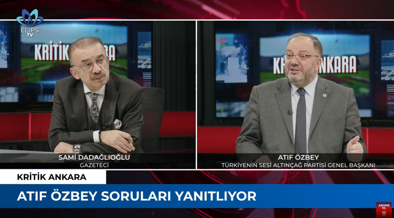 Genel Başkanımız Atıf Özbey, Elips TV'de Gündemi Değerlendirdi